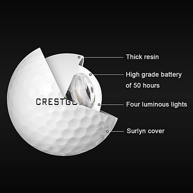 Glow In Dark Light Led Golf Balls, Premium Material, Long-lasting Glow, Ideal Gift For Golfers