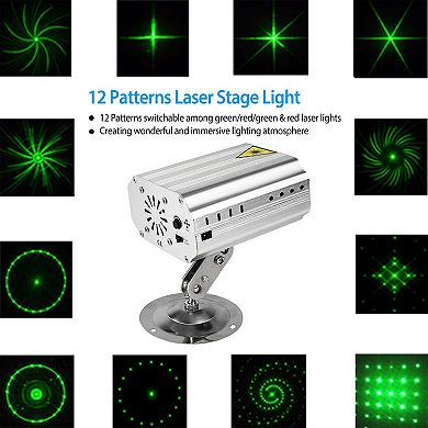 Silver, Sound Activated Led Laser Projector With Various Laser Patterns