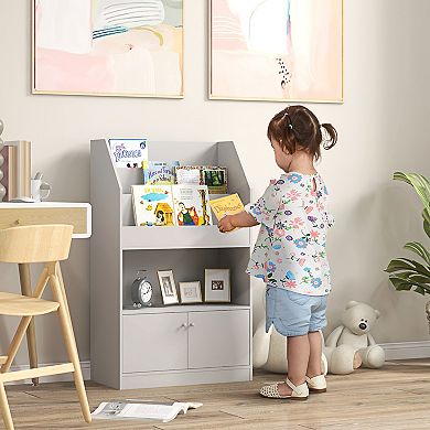Toy Storage Cabinet, Kids Bookcase Childrens Bookshelf