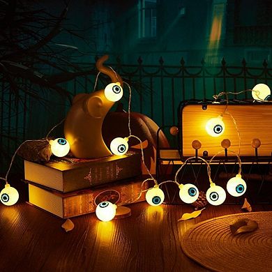 Halloween Horror Atmosphere Night Light Simulating Human Eyes Warm 1.5m 10 Led Garland String Lights