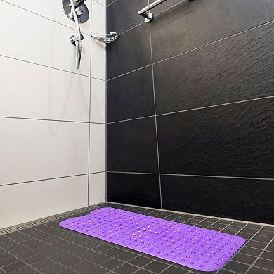 Bpa-free Non-slip Anti-bacterial Bath Mat With Suction Cups