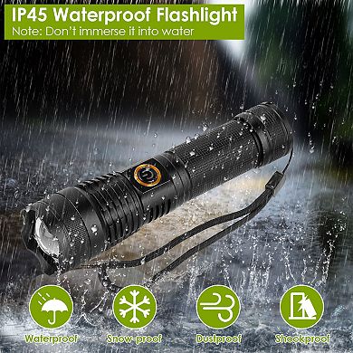 Rechargeable Zoomable Tactical Led Search Torch Light