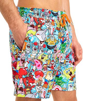 Men's OppoSuits SpongeBob Frenzy Swim Trunks