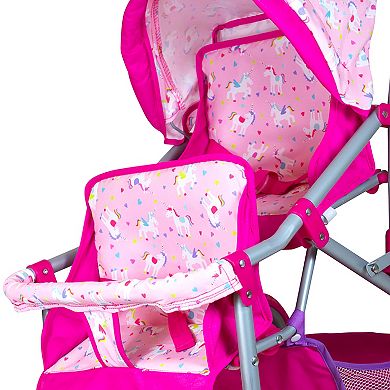 Lissi Colorful Twin Baby Doll Pram