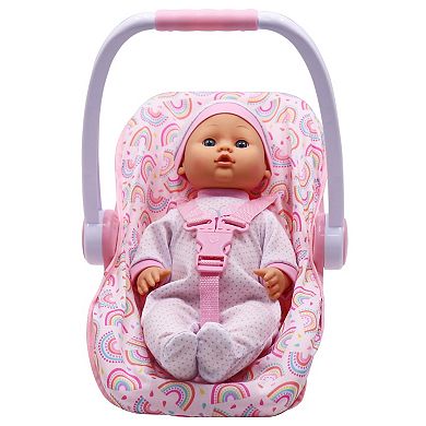 Gi-Go Toys Dream Collection: 16" Baby Doll with Toy Carrier / Car Seat Set