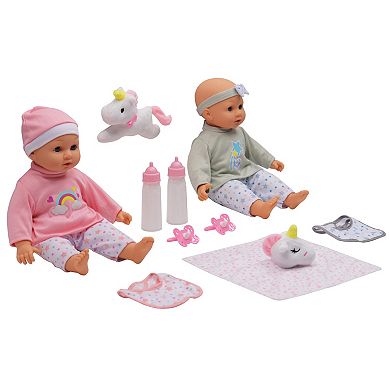 Gi-Go Toys Dream Collection: 14" Twins Baby Doll Playset
