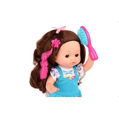 Gi-Go Toys Dream Collection: 12" Doll Hair Play Set - Brunette in Gift Box