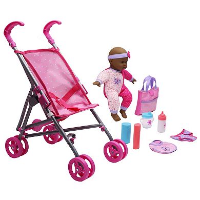 Gi-Go Toys Dream Collection: 14" Baby Doll with Stroller Playset