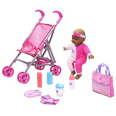 Gi-Go Toys Dream Collection: 14" Baby Doll with Stroller Playset