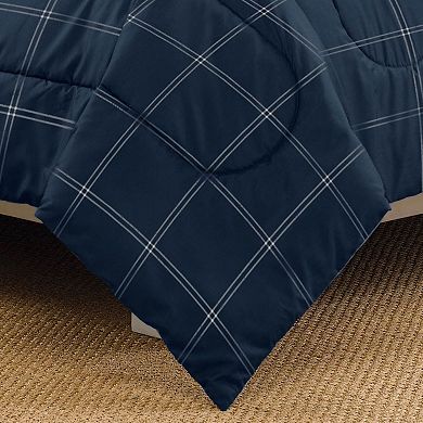 Martex Navy Check Comforter Set