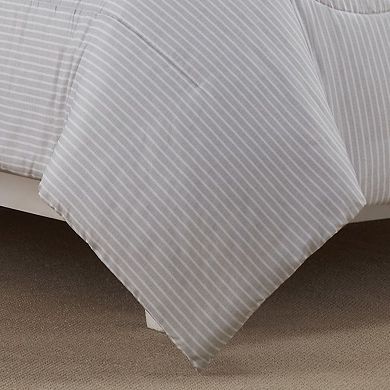 Martex Gray Pinstripe Comforter Set