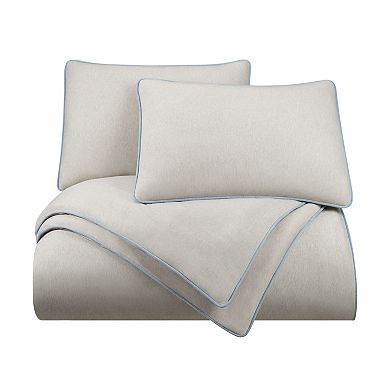 Vellux Snuggle Taupe Comforter Set with Shams