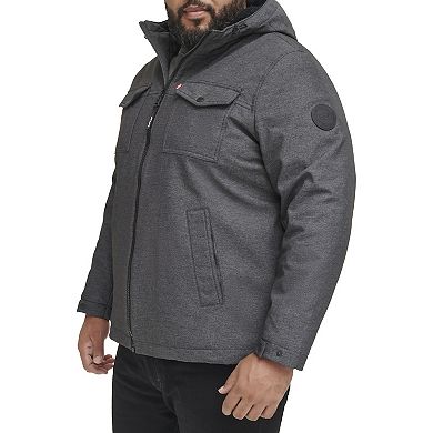 Big & Tall Levi's?? Soft Shell Sherpa-Lined Hooded Storm Coat