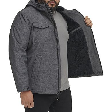 Big & Tall Levi's® Soft Shell Sherpa-Lined Hooded Storm Coat