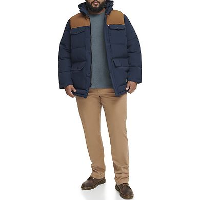 Big & Tall Levi's® 4 Pocket Hooded Puffer Jacket