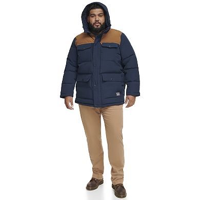 Big & Tall Levi's® 4 Pocket Hooded Puffer Jacket