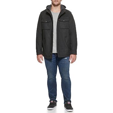 Big & Tall Levi's® Wool Blend Jacket with Hood