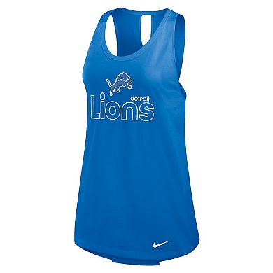 Women's Nike Blue Detroit Lions  Performance Tank Top
