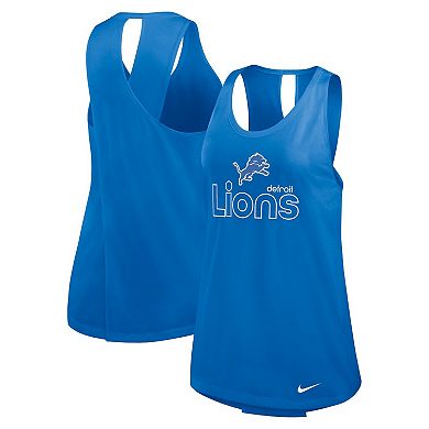 Women's Nike Blue Detroit Lions  Performance Tank Top