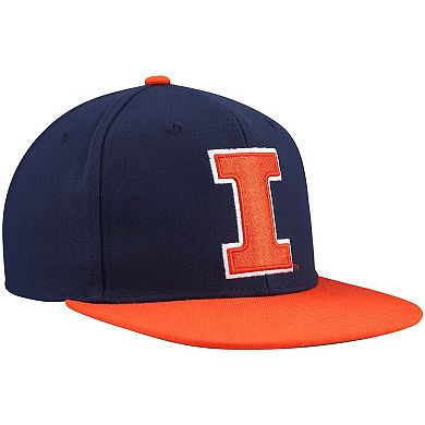 Men's Mitchell & Ness Navy/Orange Illinois Fighting Illini 2-Tone 2.0 Snapback Hat