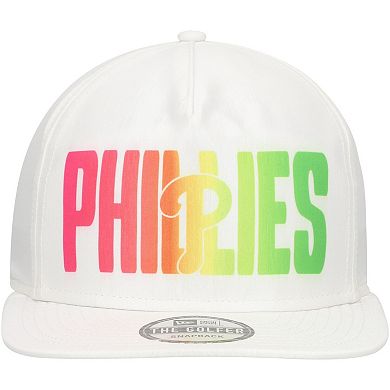 Men's New Era White Philadelphia Phillies Spring Spectrum Golfer Snapback Hat