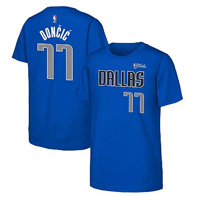 Youth Luka Don i ‡ Navy Dallas Mavericks 2024 NBA Finals Name & Number T-Shirt