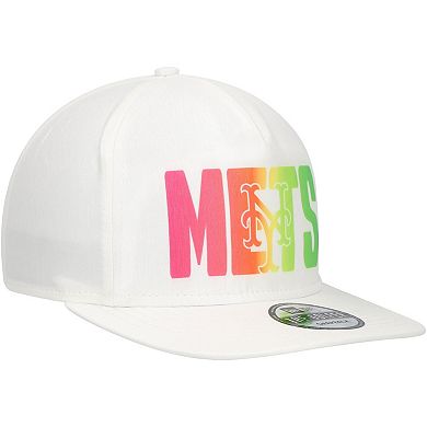 Men's New Era White New York Mets Spring Spectrum Golfer Snapback Hat