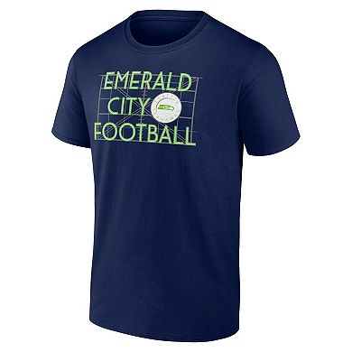 Men's Fanatics College Navy Seattle Seahawks Hometown Offensive Drive T-Shirt