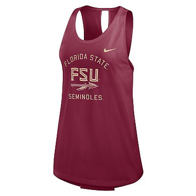 Women's Nike Garnet Florida State Seminoles Primetime Open Back Tank Top