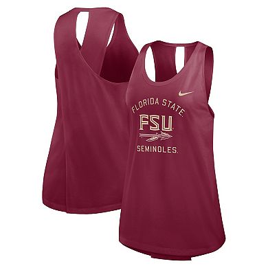 Women's Nike Garnet Florida State Seminoles Primetime Open Back Tank Top