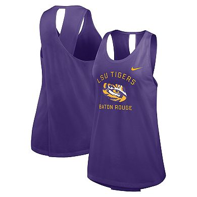 Women's Nike Purple LSU Tigers Primetime Open Back Tank Top