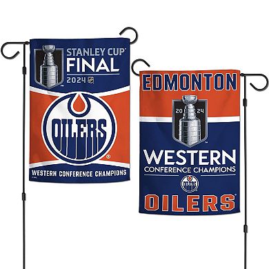 WinCraft Edmonton Oilers 2024 Western Conference Champions 12" x 18" Double-Sided Garden Flag