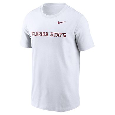 Men's Nike White Florida State Seminoles Primetime Evergreen Wordmark T-Shirt