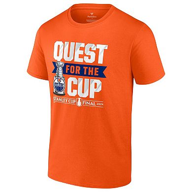 Men's Fanatics  Orange Edmonton Oilers 2024 Stanley Cup Final Quest T-Shirt