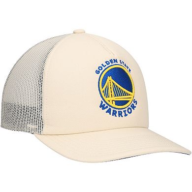 Men's Mitchell & Ness Cream Golden State Warriors Trucker Adjustable Hat