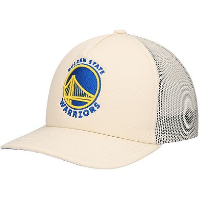 Men's Mitchell & Ness Cream Golden State Warriors Trucker Adjustable Hat