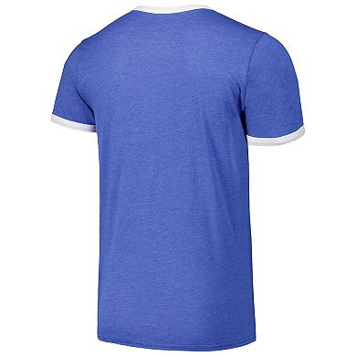 Men's Majestic Threads Royal Los Angeles Dodgers Ringer Tri-Blend T-Shirt