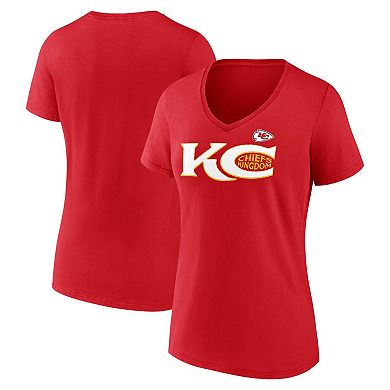 Women's Fanatics Red Kansas City Chiefs Hometown Defensive Stand V-Neck T-Shirt