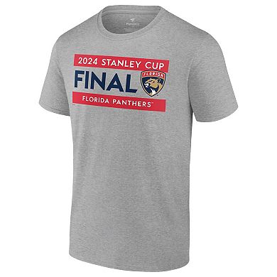 Men's Fanatics  Heather Gray Florida Panthers 2024 Stanley Cup Final Big & Tall Roster T-Shirt