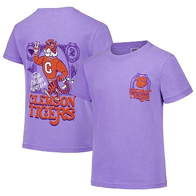 Youth Purple Clemson Tigers Hyperlocal Comfort Colors T-Shirt