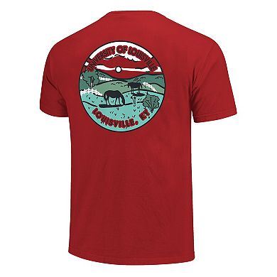 Unisex Red Louisville Cardinals Scenic Comfort Colors T-Shirt