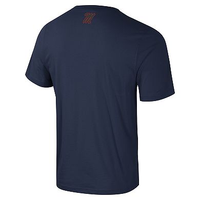 Men's Colosseum Navy Ole Miss Rebels Color Pop Active Blend T-Shirt