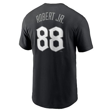 Men's Nike Luis Robert Jr. Black Chicago White Sox City Connect Fuse Name & Number T-Shirt
