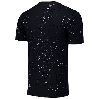 Men's Majestic Threads Black/White Atlanta Braves Splatter T-Shirt