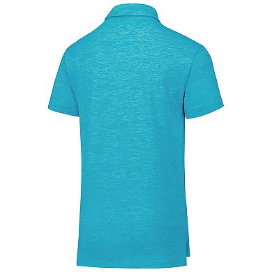 Youth Wes & Willy Aqua Miami Dolphins Cloudy Yarn Polo