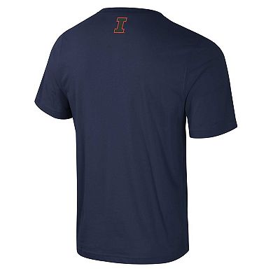 Men's Colosseum Navy Illinois Fighting Illini Color Pop Active Blend T-Shirt