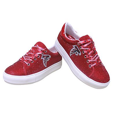 Women's Cuce Red Atlanta Falcons Team Colored Crystal Sneakers