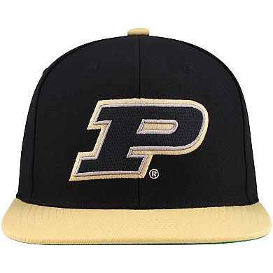 Men's Mitchell & Ness Black/Gold Purdue Boilermakers 2-Tone 2.0 Snapback Hat