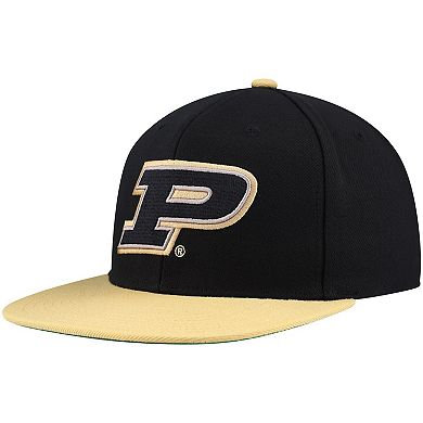 Men's Mitchell & Ness Black/Gold Purdue Boilermakers 2-Tone 2.0 Snapback Hat