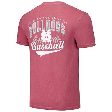 Men's Maroon Mississippi State Bulldogs Baseball Comfort Colors T-Shirt
